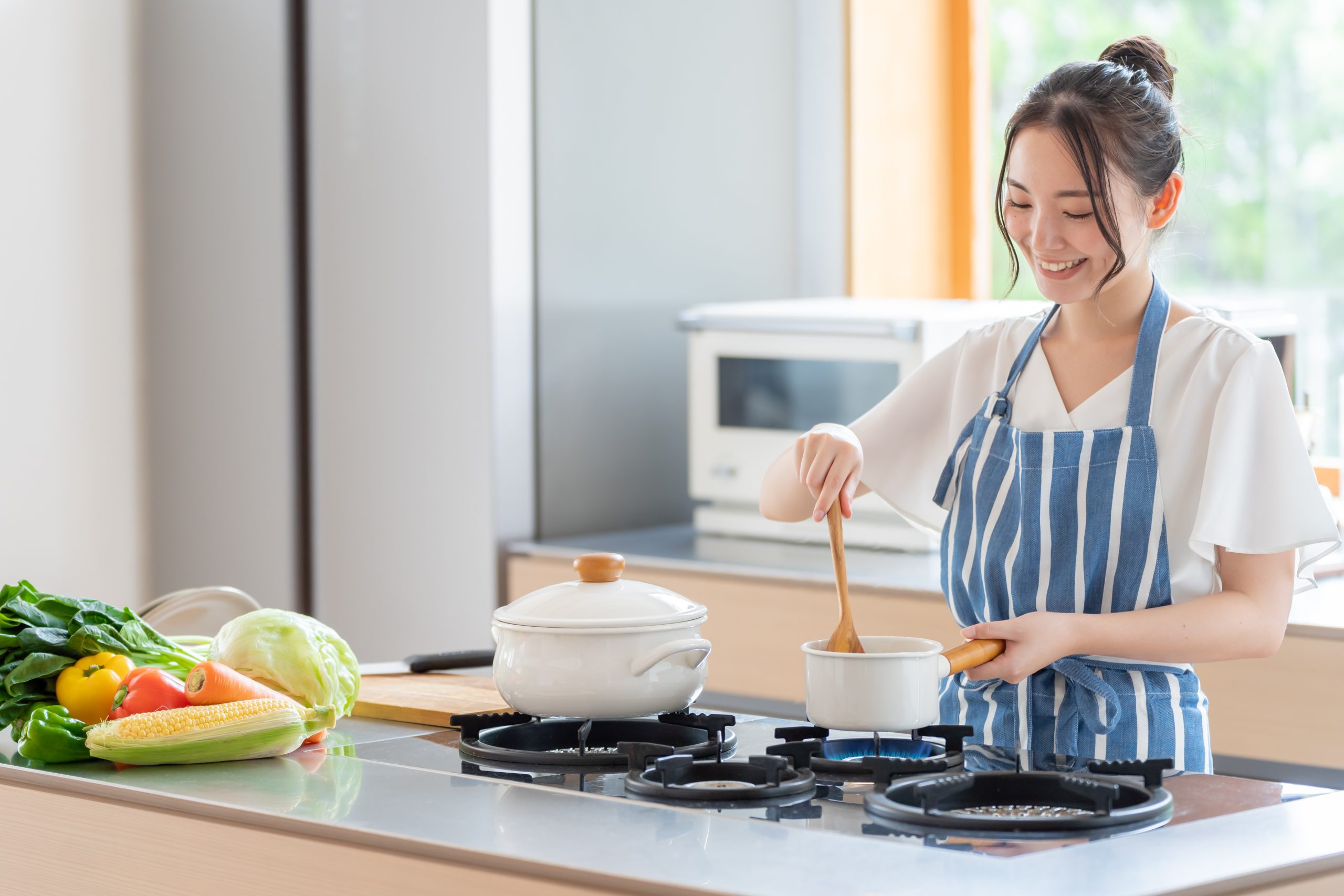 楽しく料理をする人